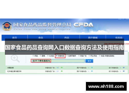 国家食品药品查询网入口数据查询方法及使用指南